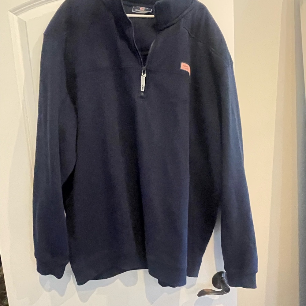 Vineyard Vines Men's Dark Blue Zip-Up Sweater